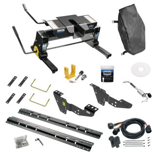 For 1999-2006 GMC Sierra 1500 Custom Industry Standard Above Bed Rail Kit + 16K Fifth Wheel + Square Slider + In-Bed Wiring + King Pin Lock + Base Rail Lock + 10" Lube Plate + Fifth Wheel Cover + Lube (For 6-1/2' or Shorter Bed, w/o Factory Puck Syst For 1999-2006 GMC Sierra 1500 Custom Industry Standard Above Bed Rail Kit + 16K Fifth Wheel + Square Slider + In-Bed Wiring + King Pin Lock + Base Rail Lock + 10" Lube Plate + Fifth Wheel Cover + Lube (For 6-1/2' or Shorter Bed, w/o Factory Puck Syst
