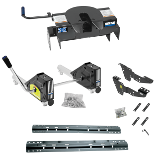 For 2007-2007 Chevrolet Silverado 1500 Custom Industry Standard Above Bed Rail Kit + 20K Fifth Wheel + Round Tube Slider (For 6-1/2' or Shorter Bed, Classic, w/o Factory Puck System Models) By Reese For 2007-2007 Chevrolet Silverado 1500 Custom Industry Standard Above Bed Rail Kit + 20K Fifth Wheel + Round Tube Slider (For 6-1/2' or Shorter Bed, Classic, w/o Factory Puck System Models) By Reese