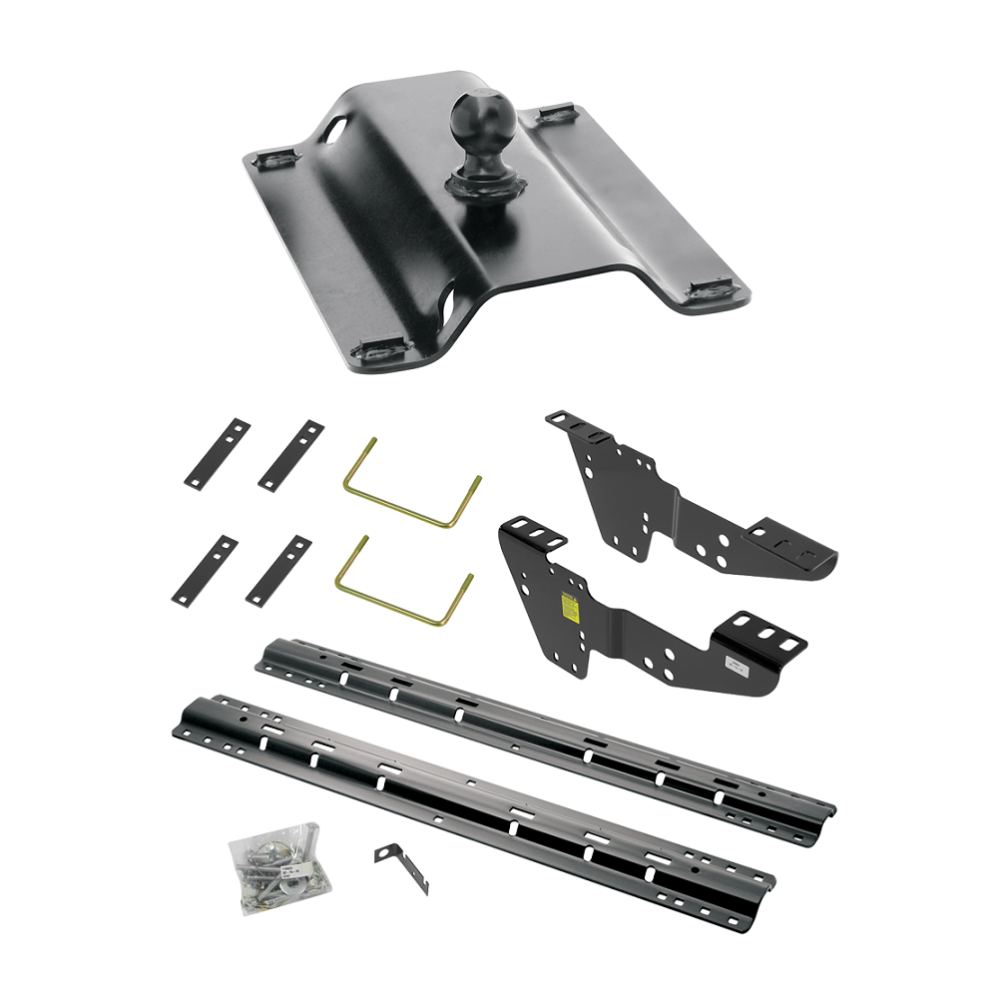 For 1999-2006 GMC Sierra 1500 Custom Industry Standard Above Bed Rail Kit + 25K Pro Series Gooseneck Hitch (For 6-1/2' and 8 foot Bed, w/o Factory Puck System Models) By Reese