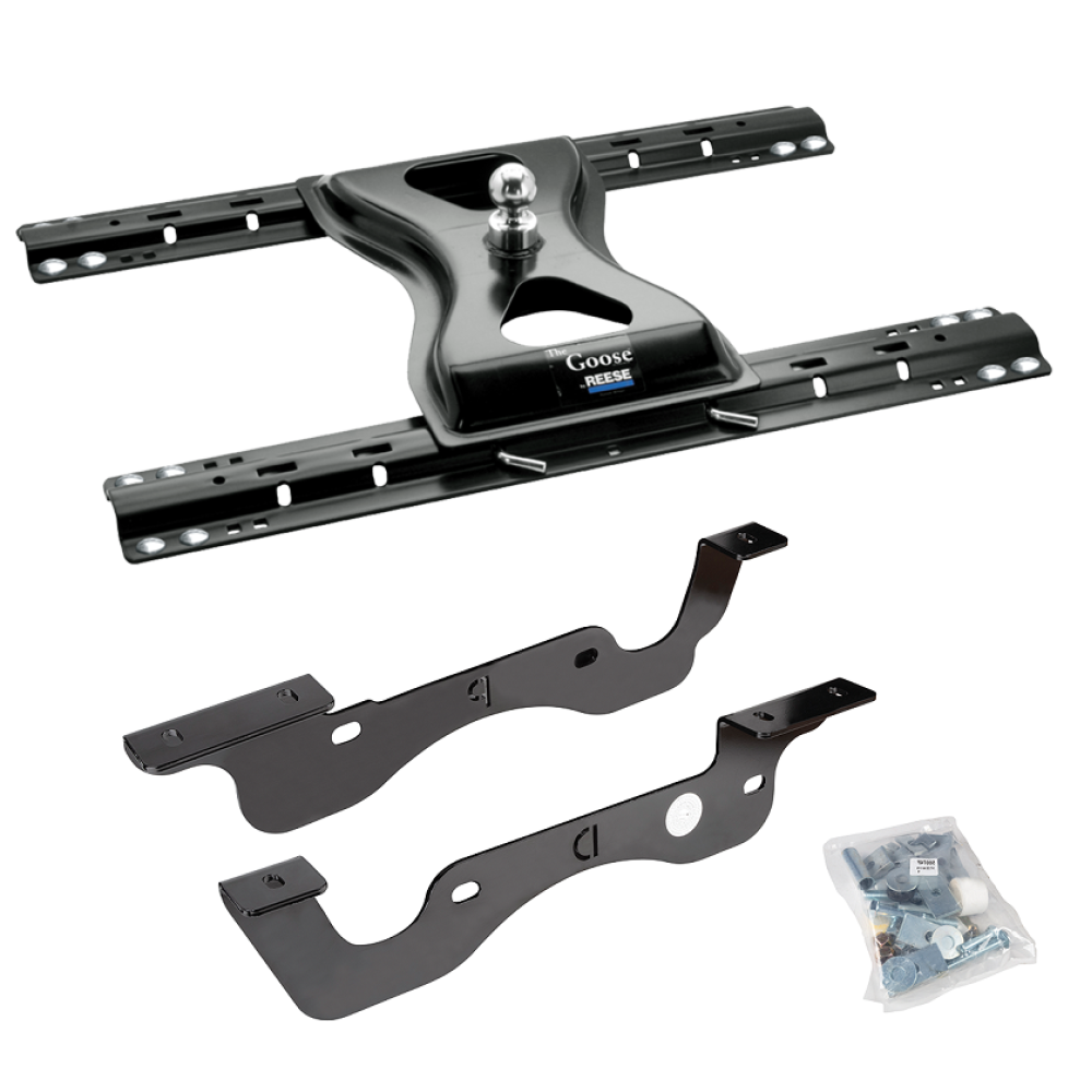 For 2017-2022 Ford F-350 Super Duty Custom Industry Standard Above Bed Rail Kit + 25K Reese Gooseneck Hitch (For 6-1/2' and 8 foot Bed, Except Dual Rear Wheel or Cab & Chassis, w/o Factory Puck System Models) By Reese For 2017-2022 Ford F-350 Super Duty Custom Industry Standard Above Bed Rail Kit + 25K Reese Gooseneck Hitch (For 6-1/2' and 8 foot Bed, Except Dual Rear Wheel or Cab & Chassis, w/o Factory Puck System Models) By Reese