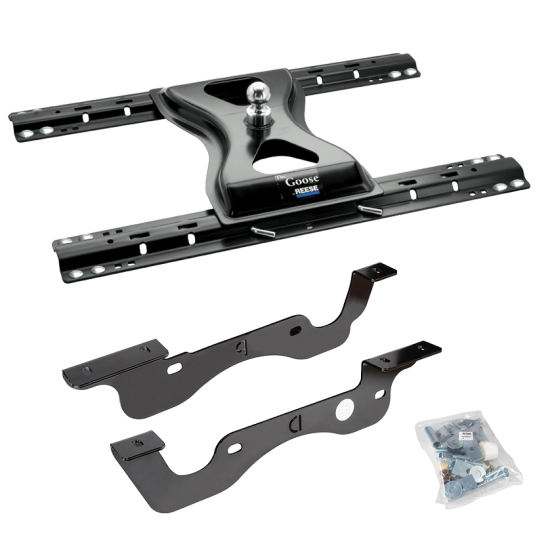 For 2017-2022 Ford F-350 Super Duty Custom Industry Standard Above Bed Rail Kit + 25K Reese Gooseneck Hitch (For 6-1/2' and 8 foot Bed, Except Dual Rear Wheel or Cab & Chassis, w/o Factory Puck System Models) By Reese For 2017-2022 Ford F-350 Super Duty Custom Industry Standard Above Bed Rail Kit + 25K Reese Gooseneck Hitch (For 6-1/2' and 8 foot Bed, Except Dual Rear Wheel or Cab & Chassis, w/o Factory Puck System Models) By Reese
