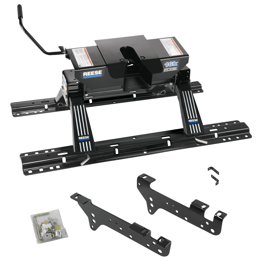 For 1999-2010 Ford F-350 Super Duty Custom Industry Standard Above Bed Rail Kit + 16K Fifth Wheel (For 6-1/2' and 8 foot Bed, Except Cab & Chassis, w/o Factory Puck System Models) By Reese For 1999-2010 Ford F-350 Super Duty Custom Industry Standard Above Bed Rail Kit + 16K Fifth Wheel (For 6-1/2' and 8 foot Bed, Except Cab & Chassis, w/o Factory Puck System Models) By Reese