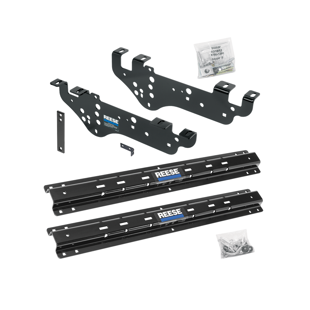 For 1999-2010 Ford F-250 Super Duty Custom Outboard Above Bed Rail Kit (For 6-1/2' and 8 foot Bed, Except Cab & Chassis, w/o Factory Puck System Models) By Reese For 1999-2010 Ford F-250 Super Duty Custom Outboard Above Bed Rail Kit (For 6-1/2' and 8 foot Bed, Except Cab & Chassis, w/o Factory Puck System Models) By Reese