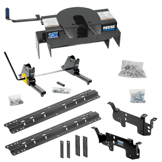 For 2011-2013 RAM 2500 Custom Outboard Above Bed Rail Kit + 20K Fifth Wheel + Square Slider (For 6-1/2' or Shorter Bed, w/o Factory Puck System Models) By Reese For 2011-2013 RAM 2500 Custom Outboard Above Bed Rail Kit + 20K Fifth Wheel + Square Slider (For 6-1/2' or Shorter Bed, w/o Factory Puck System Models) By Reese