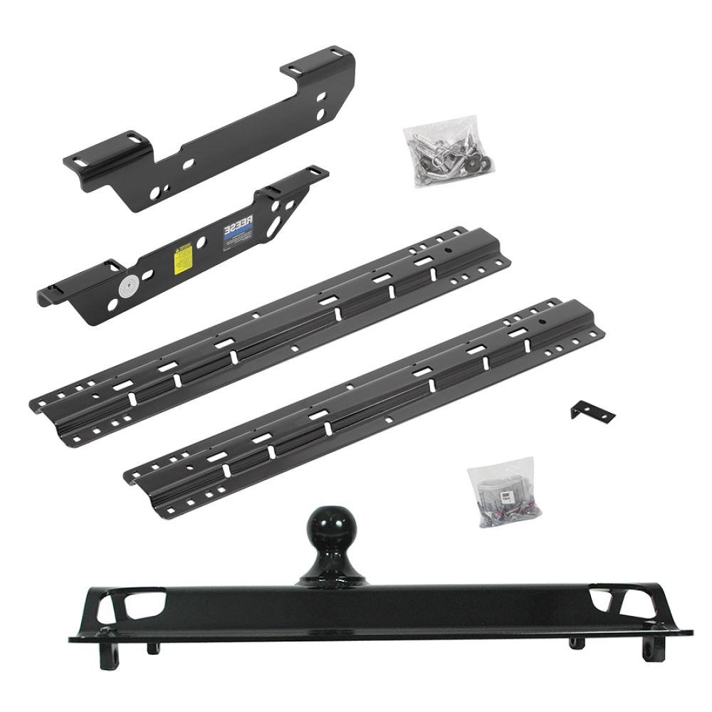 For 2011-2016 Ford F-250 Super Duty Custom Outboard Above Bed Rail Kit + 25K Pro Series Gooseneck Hitch (For 6-1/2' and 8 foot Bed, Except Cab & Chassis, w/o Factory Puck System Models) By Reese For 2011-2016 Ford F-250 Super Duty Custom Outboard Above Bed Rail Kit + 25K Pro Series Gooseneck Hitch (For 6-1/2' and 8 foot Bed, Except Cab & Chassis, w/o Factory Puck System Models) By Reese