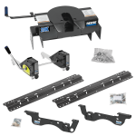 For 2023-2024 Ford F-550 Super Duty Custom Outboard Above Bed Rail Kit + 20K Fifth Wheel + Round Tube Slider (For 6-1/2' or Shorter Bed, Except Cab & Chassis, w/o Factory Puck System Models) By Reese For 2023-2024 Ford F-550 Super Duty Custom Outboard Above Bed Rail Kit + 20K Fifth Wheel + Round Tube Slider (For 6-1/2' or Shorter Bed, Except Cab & Chassis, w/o Factory Puck System Models) By Reese