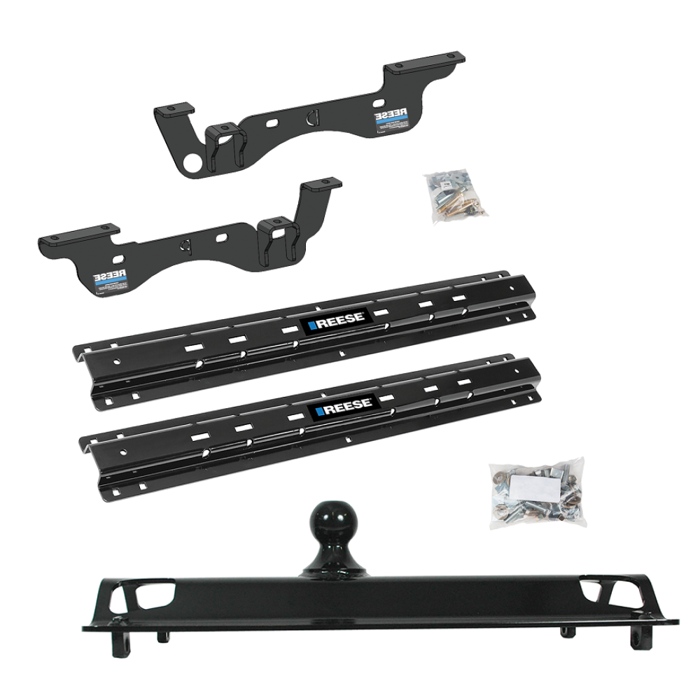 For 2023-2024 Ford F-350 Super Duty Custom Outboard Above Bed Rail Kit + 25K Pro Series Gooseneck Hitch (For 6-1/2' and 8 foot Bed, Except Cab & Chassis, w/o Factory Puck System Models) By Reese For 2023-2024 Ford F-350 Super Duty Custom Outboard Above Bed Rail Kit + 25K Pro Series Gooseneck Hitch (For 6-1/2' and 8 foot Bed, Except Cab & Chassis, w/o Factory Puck System Models) By Reese