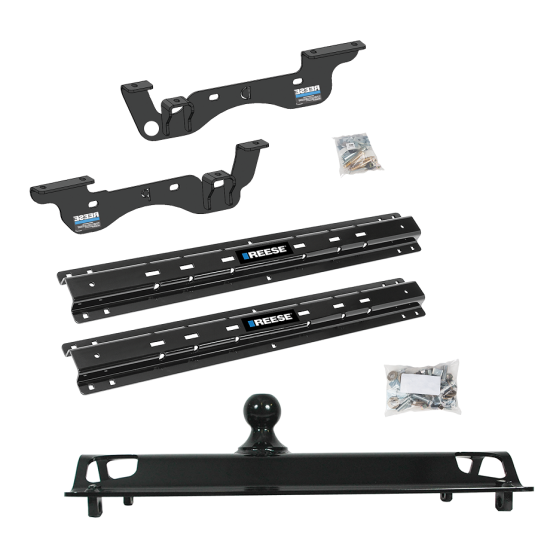 For 2023-2024 Ford F-350 Super Duty Custom Outboard Above Bed Rail Kit + 25K Pro Series Gooseneck Hitch (For 6-1/2' and 8 foot Bed, Except Cab & Chassis, w/o Factory Puck System Models) By Reese For 2023-2024 Ford F-350 Super Duty Custom Outboard Above Bed Rail Kit + 25K Pro Series Gooseneck Hitch (For 6-1/2' and 8 foot Bed, Except Cab & Chassis, w/o Factory Puck System Models) By Reese