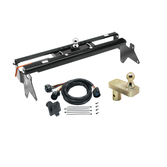 For 2001-2010 Chevrolet Silverado 2500 HD Hide-A-Goose Underbed Gooseneck Hitch System + 7-Way In-Bed Wiring + 5" Offset Gooseneck Ball (For All Styles, w/o Factory Puck System Models) By Draw-Tite For 2001-2010 Chevrolet Silverado 2500 HD Hide-A-Goose Underbed Gooseneck Hitch System + 7-Way In-Bed Wiring + 5" Offset Gooseneck Ball (For All Styles, w/o Factory Puck System Models) By Draw-Tite
