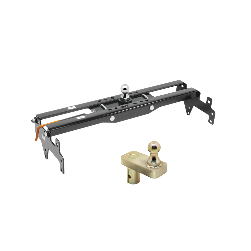 For 2008-2013 GMC Sierra 1500 Hide-A-Goose Underbed Gooseneck Hitch System + 5" Offset Gooseneck Ball (For w/o Factory Puck System Models) By Draw-Tite
