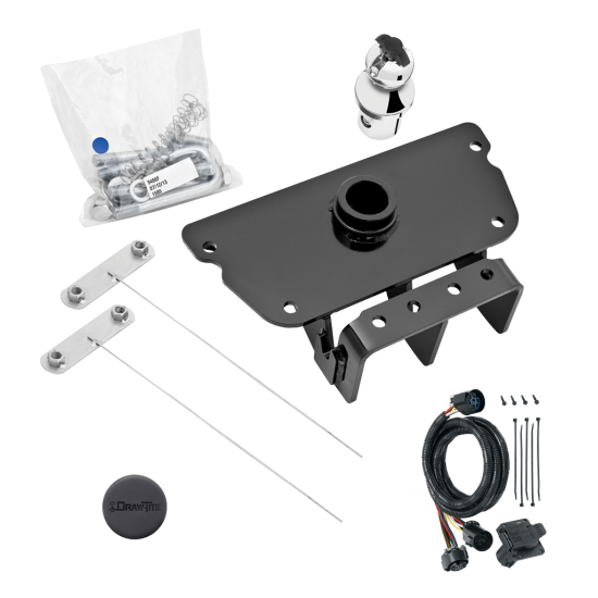 For 2013-2018 RAM 3500 Hide-A-Goose Underbed Gooseneck Hitch System + 7-Way In-Bed Wiring (For (Gooseneck Head Does Not Require Rail Kit), w/o Factory Puck System Models) By Draw-Tite