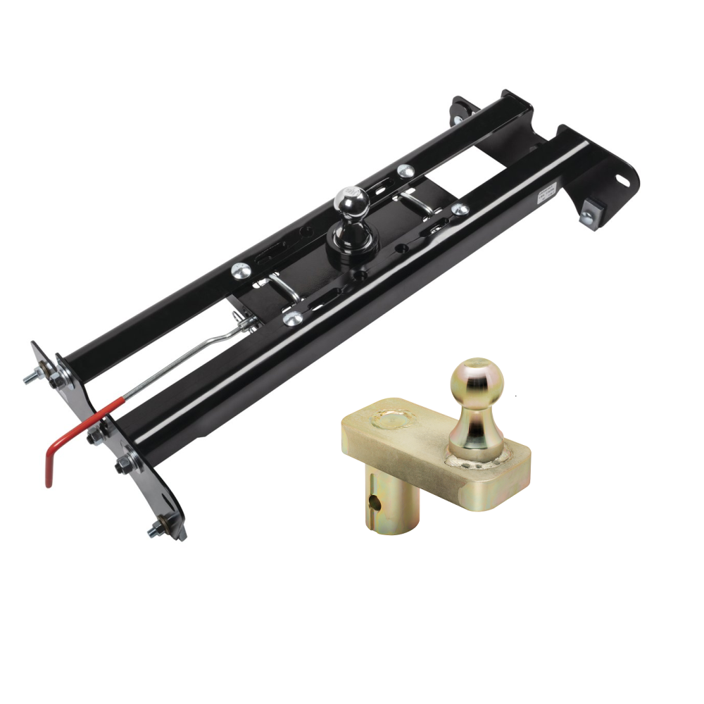 For 2015-2023 Ford F-150 Hide-A-Goose Underbed Gooseneck Hitch System + 5" Offset Gooseneck Ball (Excludes: Raptor, w/o Factory Puck System Models) By Draw-Tite For 2015-2023 Ford F-150 Hide-A-Goose Underbed Gooseneck Hitch System + 5" Offset Gooseneck Ball (Excludes: Raptor, w/o Factory Puck System Models) By Draw-Tite