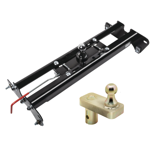 For 2015-2023 Ford F-150 Hide-A-Goose Underbed Gooseneck Hitch System + 5" Offset Gooseneck Ball (Excludes: Raptor, w/o Factory Puck System Models) By Draw-Tite For 2015-2023 Ford F-150 Hide-A-Goose Underbed Gooseneck Hitch System + 5" Offset Gooseneck Ball (Excludes: Raptor, w/o Factory Puck System Models) By Draw-Tite