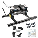 Reese Dual Jaw 16K 5th Wheel Hitch Fifth Wheel Kwik-Slide Slider Unit Base Rail Kit Brakets and HardwareAdaptor Bracket 58405 4 Pins and 4 Clips 30047A 30048 30035 58405 Reese Reese Dual Jaw 16K Fifth Wheel Trailer Hitch Kwik Slide Slider and Rails 2004- Reese Dual Jaw 16K Fifth Wheel Trailer Hitch w/ Kwik Slide Slider and Rails For 2004-2015 Nissan Titan Truck Base Rail Kit 5th Wheel Brackets Hardware