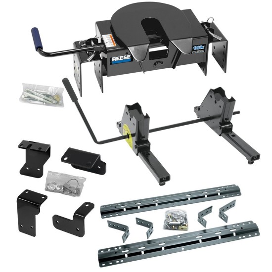 Reese 15K Fifth Wheel Trailer Hitch w/ Slider and Rails For 2004-2015 Nissan Titan Base Rail Kit 5th Wheel Brackets Hardware Reese 15K Fifth Wheel Trailer Hitch w/ Slider and Rails For 2004-2015 Nissan Titan Base Rail Kit 5th Wheel Brackets Hardware