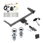 Custom Fit Trailer Hitch Draw-Bar w/ Pin/Clip Wiring Harness (Plug & Play) 1-7/8" and 2" Chrome Ball Security Lock Pin Rubber Hitch Plug Cover Installation Hardware Installation Instructions 06186 36051 118754 63820 63810 580407 2211 Reese T Reese Trailer Tow Hitch For 18-23 Volkswagen Atlas Except Cross Sport Deluxe Package Wiring 2" and 1-7/8" Ball and Lock