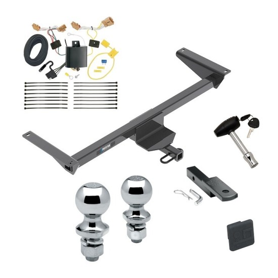 Custom Fit Trailer Hitch Draw-Bar w/ Pin/Clip Wiring Harness (Plug & Play) 1-7/8" and 2" Chrome Ball Security Lock Pin Rubber Hitch Plug Cover Installation Hardware Installation Instructions 06186 36051 118754 63820 63810 580407 2211 Reese T Reese Trailer Tow Hitch For 18-23 Volkswagen Atlas Except Cross Sport Deluxe Package Wiring 2" and 1-7/8" Ball and Lock