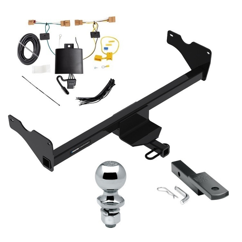 Custom Fit Trailer Hitch Draw-Bar w/ Pin/Clip Wiring Harness (Plug & Play) 2" Chrome Ball Installation Hardware Installation Instructions 06188 36051 118811 63820 Reese Towpower Trailer Tow Hitch 18-23 Volkswagen Tiguan Complete Package Wiring Dr Reese Trailer Tow Hitch For 18-23 Volkswagen Tiguan Complete Package w/ Wiring Draw Bar and 2" Ball
