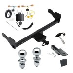 Custom Fit Trailer Hitch Draw-Bar w/ Pin/Clip Wiring Harness (Plug & Play) 1-7/8" and 2" Chrome Ball Security Lock Pin Rubber Hitch Plug Cover Installation Hardware Installation Instructions 06188 36051 118811 63820 63810 580407 2211 Reese Reese Trailer Tow Hitch For 18-23 Volkswagen Tiguan Deluxe Package Wiring 2" and 1-7/8" Ball and Lock