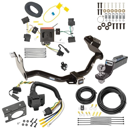 Custom Fit Trailer Hitch Wiring Harness (Plug & Play) 2" Drop Ball-Mount w/ Pin/Clip 2" Chrome Ball Trailer Connector Adapter Brake Control Wiring Kit Circuit Breaker Installation Hardware Installation Instructions 44680 85343 20506 7012a 1 Trailer Hitch w/ Wiring For 08-12 Ford Escape 08-11 Mazda Tribute 05-11 Mercury Mariner Class 3 2" Tow Receiver Reese Tekonsha