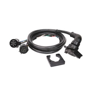 78071 1999 2000 2001 2002 2003 2004 2005 2006 99 00 01 02 03 04 05 06 Chevrolet Silverado 1500 w/Factory 7-Way Reese Towpower Fifth Wheel Trailer Wiring Harness 7-Way Fifth Wheel Adapter Harness, 7-Way RV Round Tow Plug Harness Flat Pin U.S. Car Connector Assembly 7 ft., Chevy Dodge Ford GMC Lincoln Nissan RAM Toyota