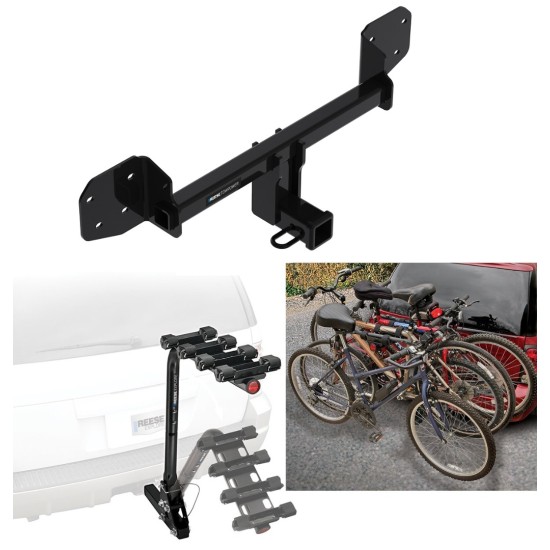 Custom Fit Trailer Hitch 4 Bike Carrier Installation Hardware Installation Instructions 84227 63124 Reese Towpower Trailer Hitch 4 Bike Rack 10-19 Subaru Outback Wagon Except Sport Approved Recreational Offroad Use Carrier Adult Woman or Child Bicycles F Trailer Hitch w/ 4 Bike Rack For 10-19 Subaru Outback Wagon Except Sport Approved for Recreational & Offroad Use Carrier for Adult Woman or Child Bicycles Foldable