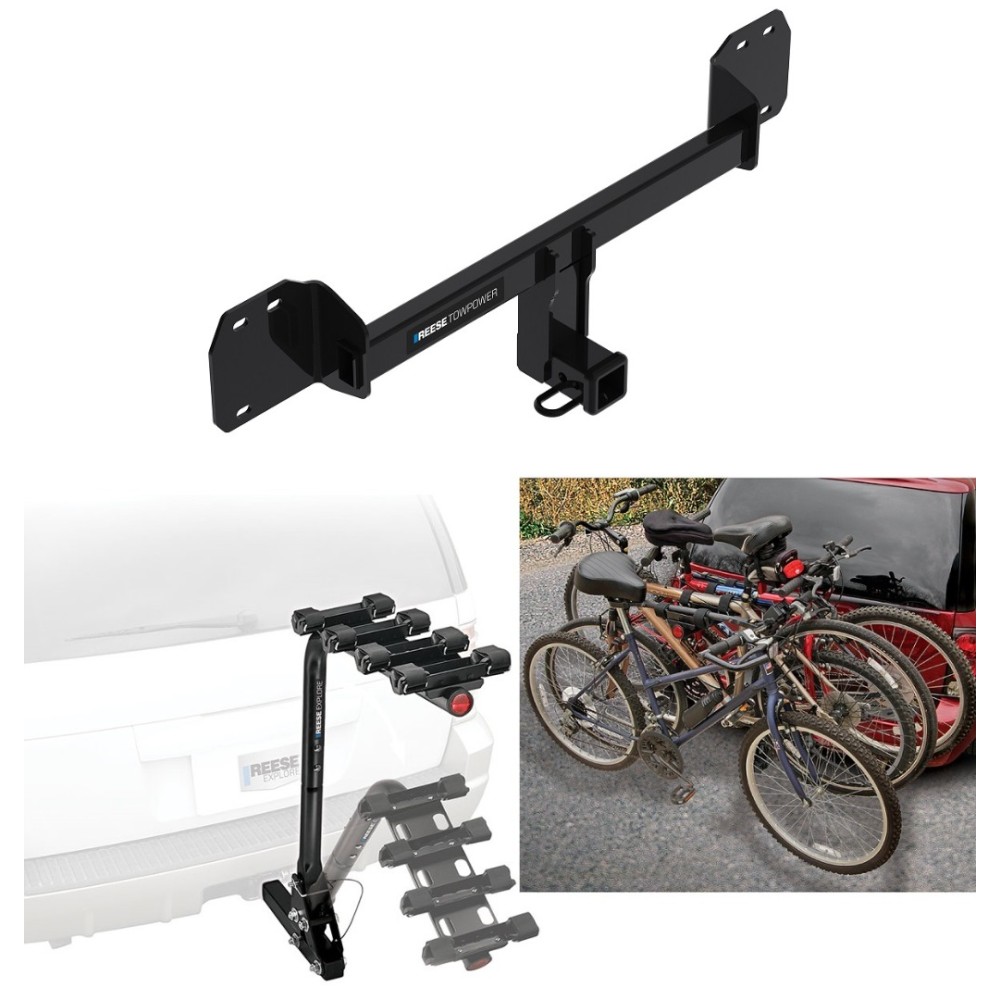 Custom Fit Trailer Hitch 4 Bike Carrier Installation Hardware Installation Instructions 84245 63124 Reese Towpower Trailer Hitch 4 Bike Rack 19-23 Volvo XC40 All Styles Approved Recreational Offroad Use Carrier Adult Woman or Child Bicycles Foldable 19 2 Trailer Hitch w/ 4 Bike Rack For 19-23 Volvo XC40 All Styles Approved for Recreational & Offroad Use Carrier for Adult Woman or Child Bicycles Foldable