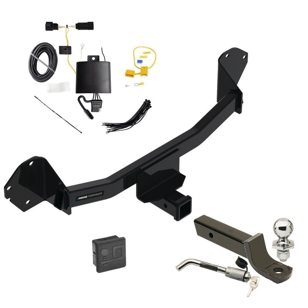 Reese Trailer Tow Hitch For 22-23 Chevrolet Bolt EUV Deluxe Package Wiring 2" Ball Mount and Lock Reese Trailer Tow Hitch For 22-23 Chevrolet Bolt EUV Deluxe Package Wiring 2" Ball Mount and Lock