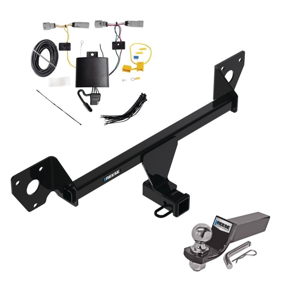 Custom Fit Trailer Hitch Wiring Harness (Plug & Play) 2" Drop Ball-Mount w/ Pin/Clip 2" Chrome Ball Installation Hardware Installation Instructions 84585 118825 21536 Reese Towpower Trailer Tow Hitch 21-23 Chevrolet Trailblazer Except w/LED Reese Trailer Tow Hitch For 21-25 Chevrolet Trailblazer Except w/LED Taillights Complete Package w/ Wiring and 2" Ball