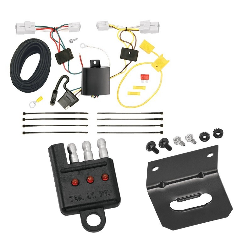 Plug and Play T-One Wiring Harness Connector 4-Flat Mounting Bracket 4-Flat Car End Tester w/ LED Display 85761 118144 20114 Reese Towpower Trailer Wiring and Bracket Light Tester 11-14 Hyundai Elantra Plug Play 4-Flat Harness 11 12 13 14 2011 2012 2013 2 Reese Trailer Wiring and Bracket w/ Light Tester For 11-14 Hyundai Elantra Plug & Play 4-Flat Harness