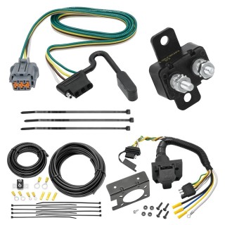 Trailer Hitch 7 Way RV Wiring Kit For 05-23 Nissan Frontier 05-07 Pathfinder 05-15 Xterra 09-12 Suzuki Equator Plug Prong Pin Brake Control Ready