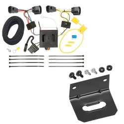 Reese Trailer Wiring and Bracket For 07-11 Dodge Nitro 08-12 Jeep Liberty Plug & Play 4-Flat Harness