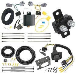Trailer Hitch 7 Way RV Wiring Kit For 14-18 Jeep Cherokee Plug Prong Pin Brake Control Ready