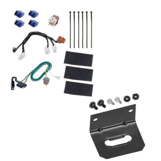 Plug and Play T-One Wiring Harness Connector 4-Flat Mounting Bracket Installation Instructions 85883 118144 Reese Towpower Trailer Wiring and Bracket 14-21 Infiniti QX60 13-20 Nissan Pathfinder Plug Play 4-Flat Harness 13 14 15 16 17 18 19 20 21 2013 201 Reese Trailer Wiring and Bracket For 14-21 Infiniti QX60 13-20 Nissan Pathfinder Plug & Play 4-Flat Harness