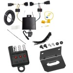 Plug and Play T-One Wiring Harness Connector 4-Flat Mounting Bracket 4-Flat Car End Tester w/ LED Display 89521 118144 20114 Reese Towpower Trailer Wiring and Bracket Light Tester 19-21 Toyota RAV4 Plug Play 4-Flat Harness 19 20 21 2019 2020 2021 Reese Trailer Wiring and Bracket w/ Light Tester For 19-21 Toyota RAV4 Plug & Play 4-Flat Harness