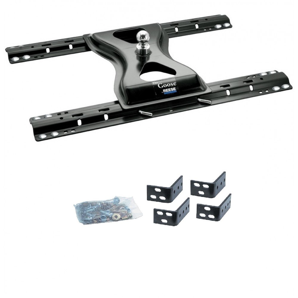 Reese The Goose 25,000 lb Gooseneck HitchBase Rail Kit Rail Brakets and Hardware 4 Pins and 4 Clips 58079 30035 Reese Reese 25K The Goose Gooseneck Trailer Hitch Rails 99-19 Chevrolet Silverado GMC Sierra 1500 2500 3500 Base Rail Kit Brackets and Hardwar Reese 25K The Goose Gooseneck Trailer Hitch w/ Rails For 99-19 Chevrolet Silverado GMC Sierra 1500 2500 3500 Base Rail Kit Brackets and Hardware Heavy Duty