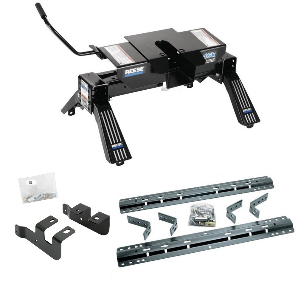 Reese Dual Jaw 16K 5th Wheel Hitch Base Rail Kit Brakets and Hardware 4 Pins and 4 ClipsAdapter Bracket 58522 30047 30035 58522 Reese Reese Dual Jaw 16K Fifth Wheel Trailer Hitch Rails 14-23 RAM 2500 Base Rail Kit 5th Wheel Brackets Hardware 14 15 16 17 Reese Dual Jaw 16K Fifth Wheel Trailer Hitch W/ Rails For 14-24 RAM 2500 Base Rail Kit 5th Wheel Brackets Hardware