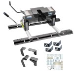 Reese Dual Jaw 16K 5th Wheel Hitch Fifth Wheel Round Tube Slider Unit Base Rail Kit Brakets and HardwareAdaptor Bracket 58386 4 Pins and 4 Clips 30047A 50024 30035 58386 Reese Reese Dual Jaw 16K Fifth Wheel Trailer Hitch Round Tube Slider and Rails 09-10 Reese Dual Jaw 16K Fifth Wheel Trailer Hitch w/ Round Tube Slider and Rails For 09-10 Dodge Ram 1500 11-19 RAM 1500 Truck Base Rail Kit 5th Wheel Brackets Hardware