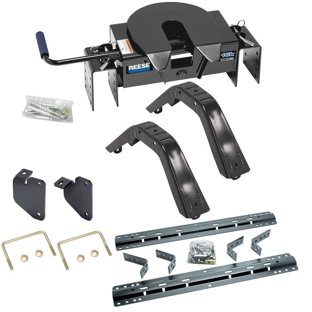 Reese 5th Wheel Trailer Hitch 15K Base Rail Kit Brakets and Hardware 4 Pins and 4 ClipsAdapter Bracket 58520 30099 30727 30035 58520 Reese Reese 15K Fifth Wheel Trailer Hitch Rails 2013-2022 RAM 3500 Base Rail Kit 5th Wheel Brackets Hardware 13 14 15 16 Reese 15K Fifth Wheel Trailer Hitch W/ Rails For 2013-2022 RAM 3500 Base Rail Kit 5th Wheel Brackets Hardware