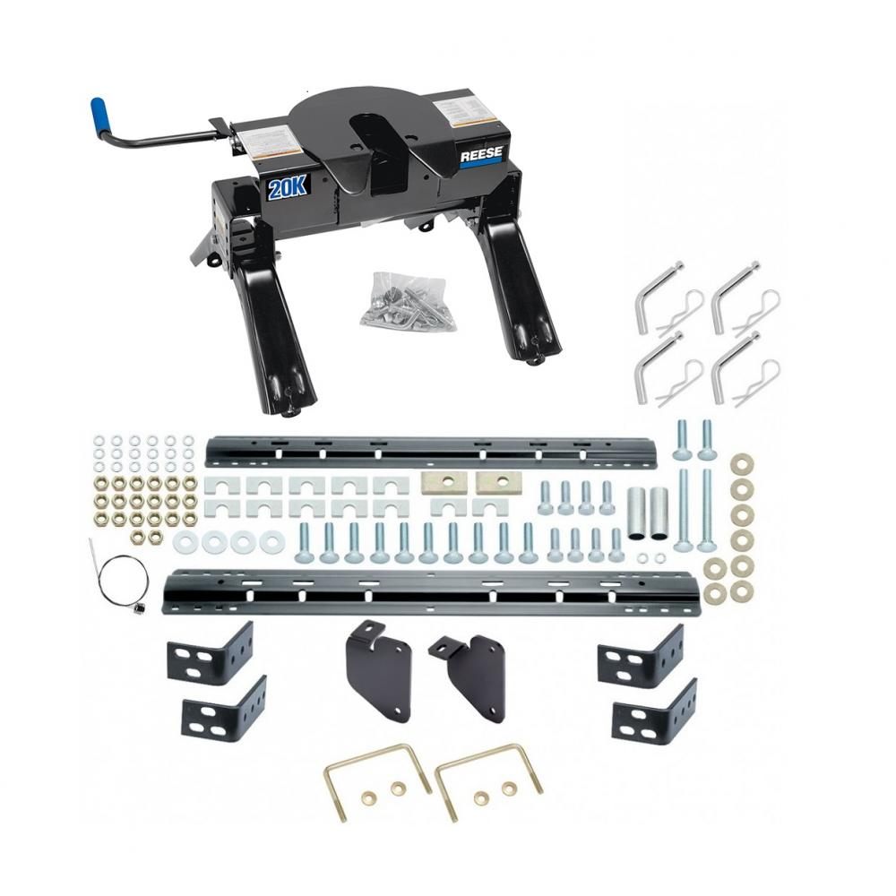 Reese Dual Jaw 16K 5th Wheel Hitch Fifth Wheel Kwik-Slide Slider Unit Base Rail Kit Brakets and HardwareAdaptor Bracket 58520 4 Pins and 4 Clips 30047A 30048 30035 58520 Reese Reese Dual Jaw 16K Fifth Wheel Trailer Hitch Kwik Slide Slider and Rails 2013- Reese Dual Jaw 16K Fifth Wheel Trailer Hitch w/ Kwik Slide Slider and Rails For 2013-2024 RAM 3500 Truck Base Rail Kit 5th Wheel Brackets Hardware