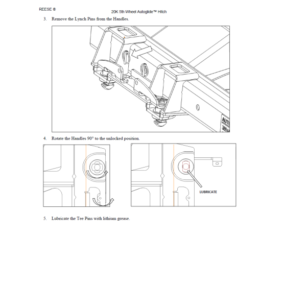 Elite Series Fifth Wheel 20K (Pre-Assembled)Slider Unit 90 Degree Fifth Wheel Adapter Harness Installation Hardware Installation Instructions 38965 Reese Elite 20K 5th Wheel Autoglide Slider Hitch 11-22 Super Duty w/ Puck System Fifth Wheel Trailer Hitch Reese Elite 20K 5th Wheel Autoglide Slider Hitch For 11-22 Ford Super Duty w/ Puck System Fifth Wheel Trailer Hitch Lifetime Warranty