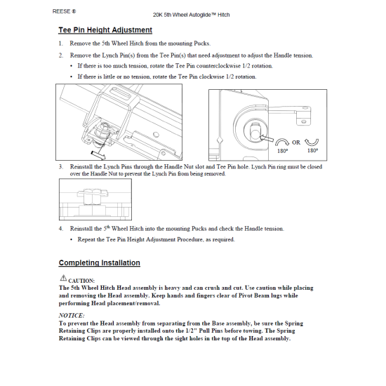 Elite Series Fifth Wheel 20K (Pre-Assembled)Slider Unit 90 Degree Fifth Wheel Adapter Harness Installation Hardware Installation Instructions 38965 Reese Elite 20K 5th Wheel Autoglide Slider Hitch 11-22 Super Duty w/ Puck System Fifth Wheel Trailer Hitch Reese Elite 20K 5th Wheel Autoglide Slider Hitch For 11-22 Ford Super Duty w/ Puck System Fifth Wheel Trailer Hitch Lifetime Warranty