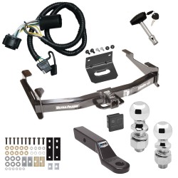 Ultimate Class 5 13K Tow Package For 07-10 Chevrolet Silverado GMC Sierra 2500 3500 Trailer Hitch w/ Wiring Dual 2" and 2-5/16" Ball 2" Drop Mount Lock Bracket Cover 2" Receiver  Ultimate Class 5 13K Tow Package For 07-10 Chevrolet Silverado GMC Sierra 2500 3500 Trailer Hitch w/ Wiring Dual 2" and 2-5/16" Ball 2" Drop Mount Lock Bracket Cover 2" Receiver