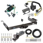 Custom Fit Trailer Hitch Wiring Harness (Plug & Play) 2" Drop Ball-Mount w/ Pin/Clip 2" Chrome Ball Trailer Connector Adapter Brake Control Wiring Kit Circuit Breaker Installation Hardware Installation Instructions 44028 85343 20506 7012a 1 Trailer Hitch Tow Package w/ 7-Way RV Wiring For 00-02 Chevrolet Express GMC Savana Van w/ 2" Drop Mount 2" Ball Class 3 2" Receiver All Models Reese