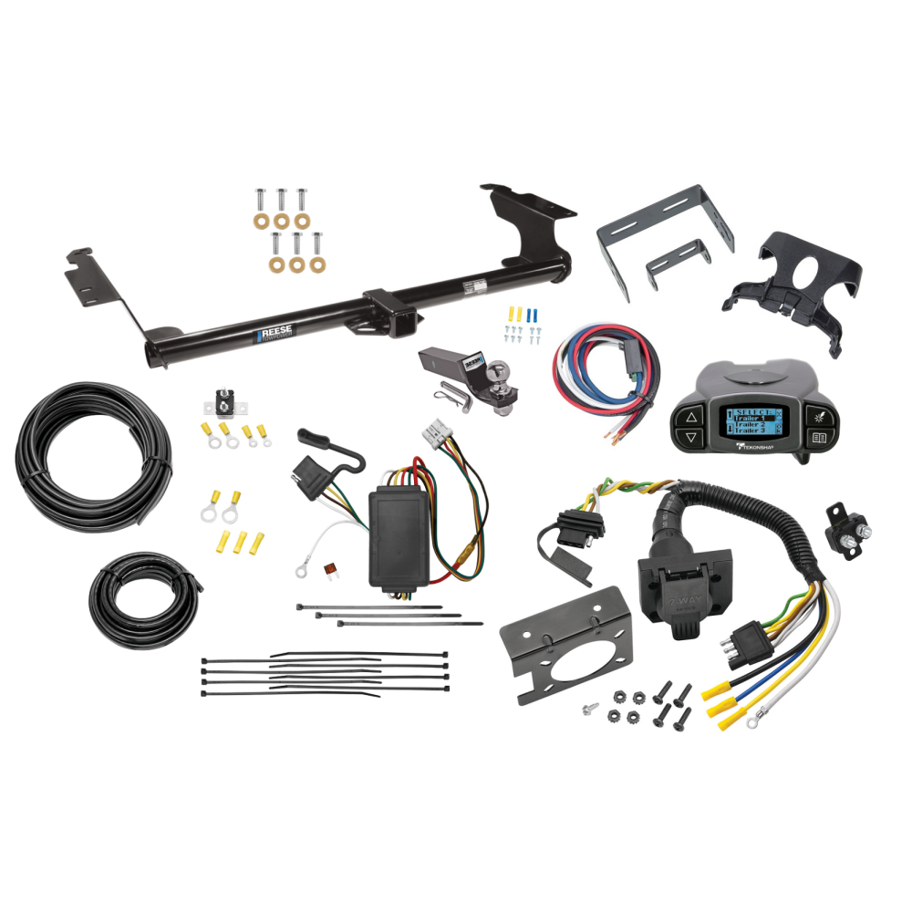 Trailer Hitch Tow Package Prodigy P3 Brake Control For 05-10 Honda Odyssey w/ 7-Way RV Wiring 2" Drop Mount 2" Ball Class 3 2" Receiver Reese Tekonsha