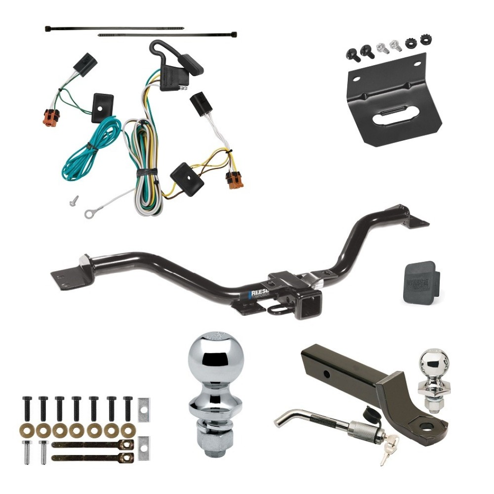 Custom Fit Trailer Hitch Wiring Harness (Plug & Play) 2" Drop Ball-Mount w/ Locking Pin/Clip 2" Chrome Ball 4-Flat Mounting Bracket 1-7/8" Chrome Ball Rubber Hitch Plug Cover Installation Hardware Installation Instructions 44569 118451 Ultimate Tow Package For 07-12 GMC Acadia Trailer Hitch w/ Wiring 2" Drop Mount Dual 2" and 1-7/8" Ball Lock Bracket Cover 2" Receiver Reese