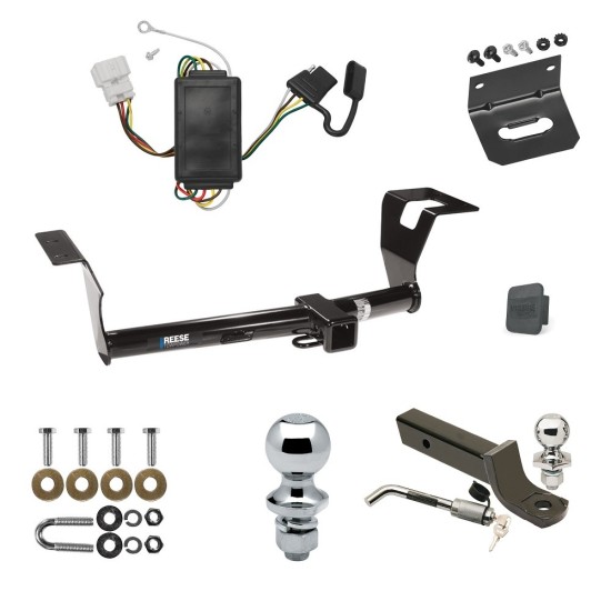 Custom Fit Trailer Hitch Wiring Harness (Plug & Play) 2" Drop Ball-Mount w/ Locking Pin/Clip 2" Chrome Ball 4-Flat Mounting Bracket 1-7/8" Chrome Ball Rubber Hitch Plug Cover Installation Hardware Installation Instructions 44575 118427 Ultimate Tow Package For 07-11 Honda CR-V Trailer Hitch w/ Wiring 2" Drop Mount Dual 2" and 1-7/8" Ball Lock Bracket Cover 2" Receiver Reese