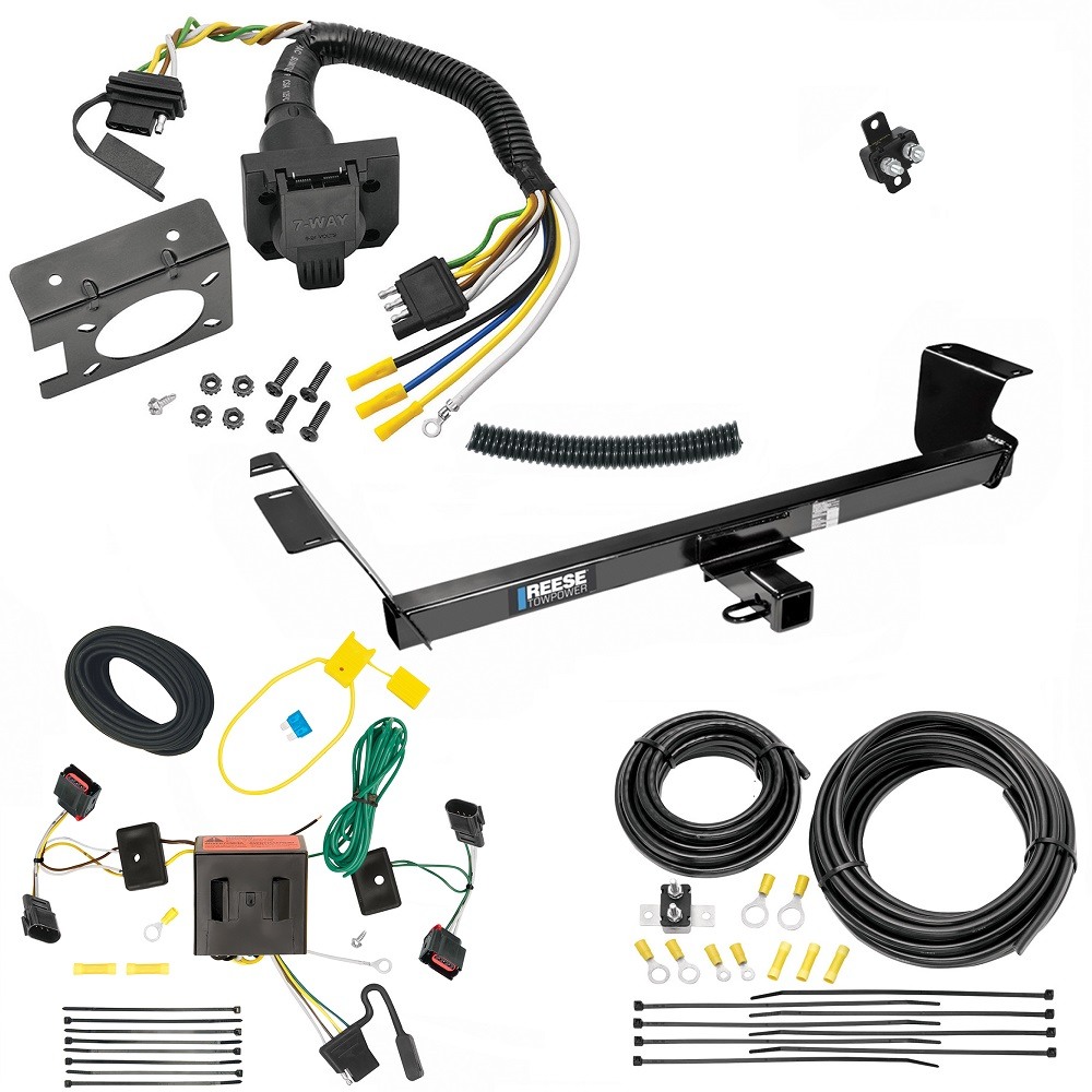Custom Fit Trailer Hitch Wiring Harness (Plug & Play) Trailer Connector Adapter Brake Control Wiring Kit Circuit Breaker Installation Hardware Installation Instructions 44586 85343 20506 7012a 118552 Reese Trailer Hitch 7-Way RV Wiring 08-10 Chrysler Trailer Hitch w/ 7-Way RV Wiring For 08-10 Chrysler Town & Country Dodge Grand Caravan Class 3 2" Receiver All Models Reese