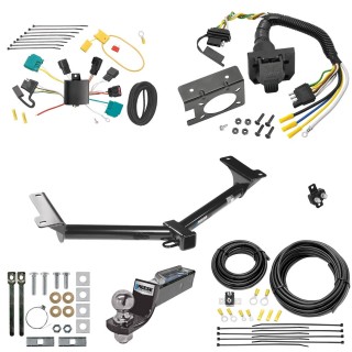 Custom Fit Trailer Hitch Wiring Harness (Plug & Play) 2" Drop Ball-Mount w/ Pin/Clip 2" Chrome Ball Trailer Connector Adapter Brake Control Wiring Kit Circuit Breaker Installation Hardware Installation Instructions 44601 85343 20506 7012a 1 Trailer Hitch Tow Package w/ 7-Way RV Wiring For 09-09 Dodge Journey w/ 2" Drop Mount 2" Ball Class 3 2" Receiver All Models Reese