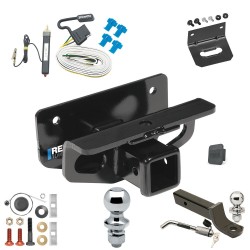 Ultimate Tow Package For 03-18 Dodge Ram 1500 19-23 (Classic) 03-09 2500 3500 Trailer Hitch w/ Wiring 2" Drop Mount Dual 2" and 1-7/8" Ball Lock Bracket Cover 2" Receiver Reese